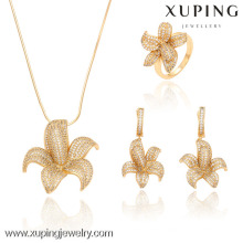 63229-Xuping Crystal Engagement Noble Costume Jewelry Set de lujo